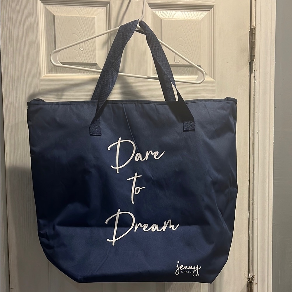 Jenny Craig Insulated Bag Navy Tote with Inspirational Quote